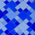 Vente chaude mélangé bleu mosaïque de verre cristal pour carreaux de mur de piscine